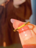 老鳳祥黃金戒指女士足金竹節情侶對戒素圈七夕情人節生日禮物送女友老婆 10#竹節戒指約1.7g【品牌禮盒】 曬單實(shí)拍圖