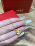 中國(guó)黃金（CHINA GOLD）四葉草黃金吊墜女足金幸運(yùn)草項(xiàng)鏈七夕情人節(jié)生日禮物送老婆紀(jì)念日 四葉草吊墜 約0.45g【贈(zèng)銀鏈】 曬單實(shí)拍圖