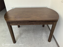 源氏木語(yǔ)實(shí)木折疊餐桌黑胡桃木小戶(hù)型簡(jiǎn)約飯桌家用吃飯可伸縮桌子 (白蠟木胡桃色)1.3米伸縮圓桌 曬單實(shí)拍圖