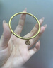 中國(guó)黃金（CHINA GOLD）福牌黃金手鐲古法金鐲子素圈結(jié)婚飾品情人節(jié)禮物送女友送老婆 黃金手鐲》圈號(hào)54 5.1g 曬單實(shí)拍圖
