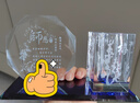 馳峰水晶筆筒辦公用品桌面擺件學校畢業(yè)聚會紀念教師節(jié)送老師禮品擺件 八角+筆筒+藍色底板 曬單實拍圖