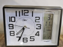康巴丝（COMPAS）座钟客厅简约台钟创意石英钟时尚万年历时钟现代日历温度床头钟 2991 黑白 实拍图