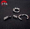 子午線(xiàn) 藏族風(fēng)耳環(huán)男潮嘻哈男士耳釘復古單只假耳扣個(gè)性氣質(zhì)酷無(wú)耳洞耳夾 銀色 耳環(huán) 曬單實(shí)拍圖