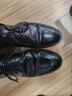 海澜之家HLA皮鞋男士商务休闲系带正装德比鞋子男HAAPXM3AA90183 黑色43 实拍图