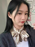 JIOESC真絲大方巾絲巾女新款送媽媽長(zhǎng)輩輕奢風(fēng)生日禮物高級(jí)感領(lǐng)巾母親節(jié) 香檳色小碎花 曬單實(shí)拍圖