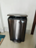 五月花垃圾桶全身优质410不锈钢脚踏带盖客厅厨房卫生间办公室15L钨钢黑 实拍图