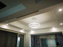 TCL照明客厅吊灯现代简约灯具创意个性卧室餐厅吊线可调节中山灯饰 三环白-Φ20+40+60cm-60瓦遥控 实拍图