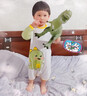 優(yōu)奇寶寶睡衣夏季薄款嬰幼兒睡袍純棉睡裙兒童防踢被男童女連體家居服 小恐龍綠 100cm 曬單實(shí)拍圖