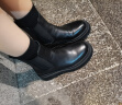 他她（TATA）冬商场同款烟筒靴女切尔西靴冬季女靴G2SA2DD2 黑色（单里） 37 晒单实拍图