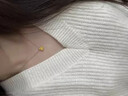 QMXD仿黃金項(xiàng)鏈女生款鎖骨鏈蓮花吊墜生日實(shí)用情人節(jié)七夕送女友老婆 福運(yùn)蓮蓮項(xiàng)鏈【精美禮盒】 曬單實(shí)拍圖