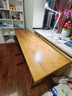 森圓木方實(shí)木電腦桌臺式家用雙人書(shū)桌書(shū)房臥室寫(xiě)字學(xué)習桌辦公長(cháng)條桌子 白蠟木200*60*75(厚4.5cm) 曬單實(shí)拍圖