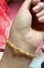 中國(guó)黃金（CHINA GOLD） 黃金手鏈女足金竹節(jié)手串步步高升首飾七夕情人節(jié)生日禮物送女友 【京速達(dá)】竹節(jié)手鏈 約3.8g 曬單實(shí)拍圖