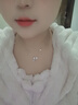 ?，敽Y項鏈女生小眾設計感高級超閃星星鎖骨鏈生日禮物送女朋友 蝴蝶結銀項鏈【證書(shū)】 曬單實(shí)拍圖