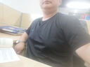皮爾卡丹胖子冰絲短袖t恤男大碼加肥加大寬松夏季男士半袖超大圓領(lǐng)體恤潮 黑色 【6607】 6XL 建議230-250斤 曬單實拍圖