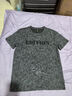 皮爾卡丹（pierre cardin）男士短袖t恤2026夏季字母印花含棉圓領(lǐng)體恤衫潮流簡(jiǎn)約半袖上衣服 灰色 黑 M 90-115斤 曬單實(shí)拍圖