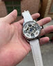 奇洛時(shí)四葉草手表男士鏤空全自動(dòng)機械表正品蟲(chóng)洞概念氙氣中高學(xué)生男款潮 銀殼白面-白色硅膠帶 46mm 曬單實(shí)拍圖