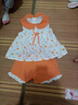 A 21 FUNB0-3歲女童裝嬰兒短袖1-4歲2女童夏裝小童衣服女孩夏季女寶寶套裝 桔紅色 圓點(diǎn)套裝棉布 100 2-3歲(24-29斤) 曬單實(shí)拍圖