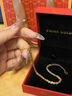 中國黃金（CHINA GOLD）時(shí)尚百搭足金鳳尾手鏈女款素金黃金情人生日送女友三八節女神禮物 鳳尾手鏈 約1.8g 曬單實(shí)拍圖