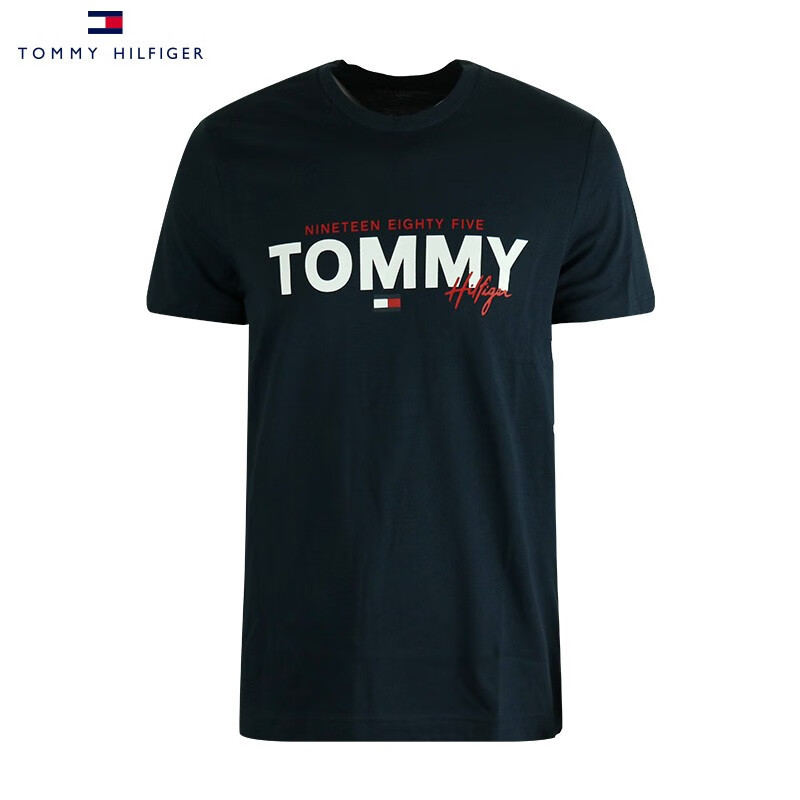 tommy hilfiger汤米希尔费格圆领短袖男字母logo休闲t恤奢侈品男装