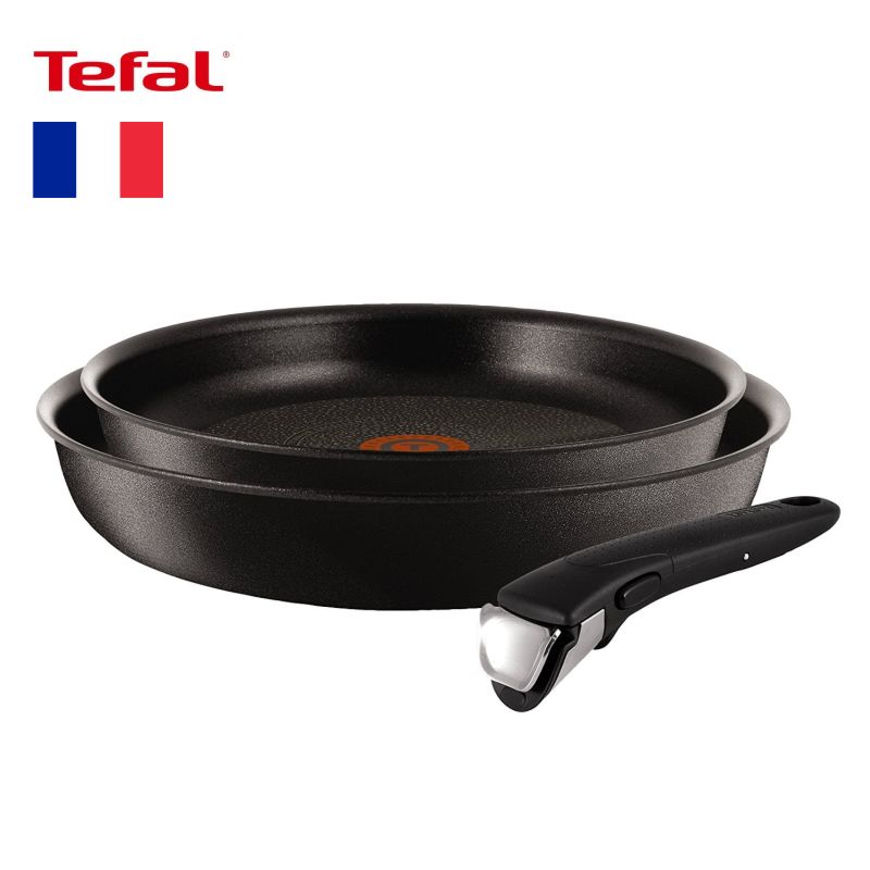 德国直邮 特福(tefal) 不粘锅套装汤锅炖锅可拆卸手柄ingenio系列 22