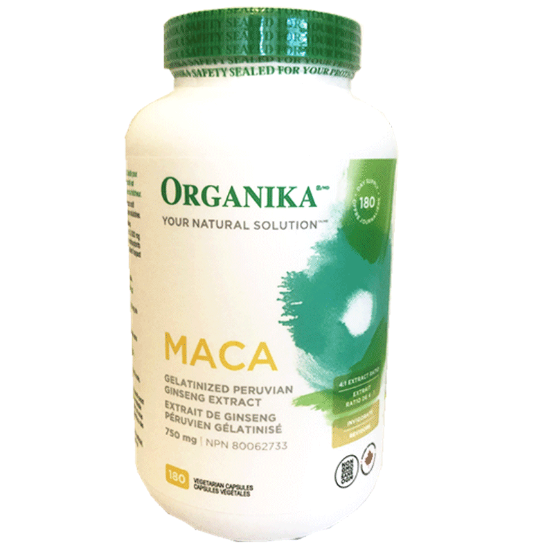 organika秘鲁玛卡maca750mg胶囊玛咖片180片提升精力