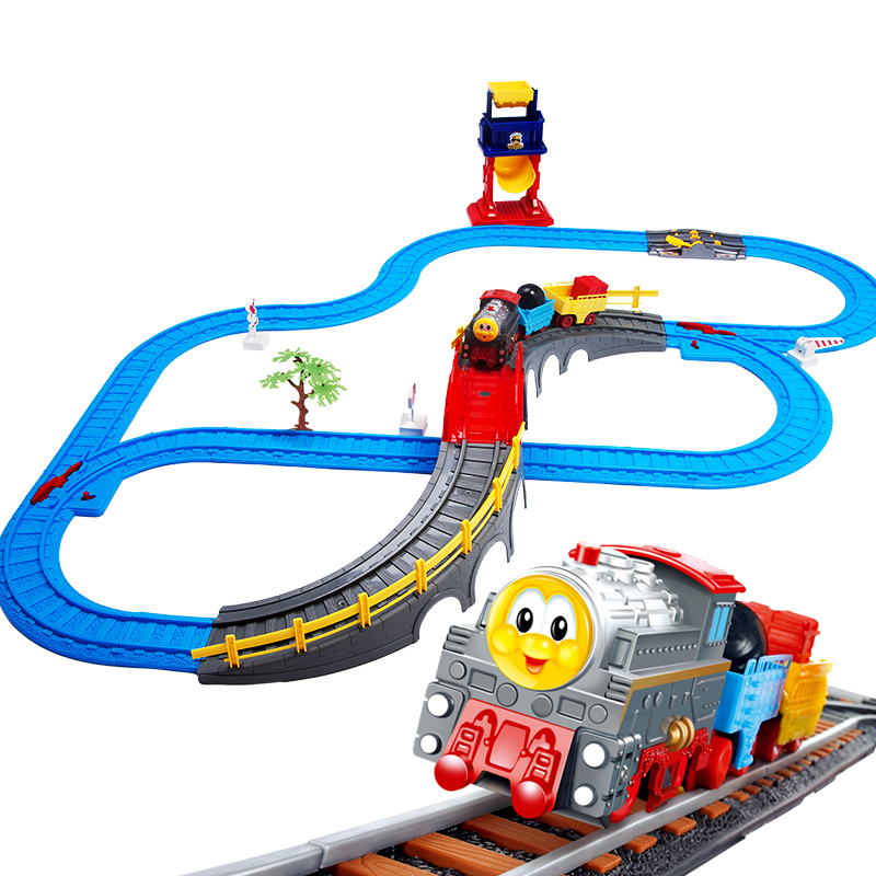 儿童玩具轨道车 托马斯小火车玩具 电动音乐益智拼装轨道车 男孩玩具