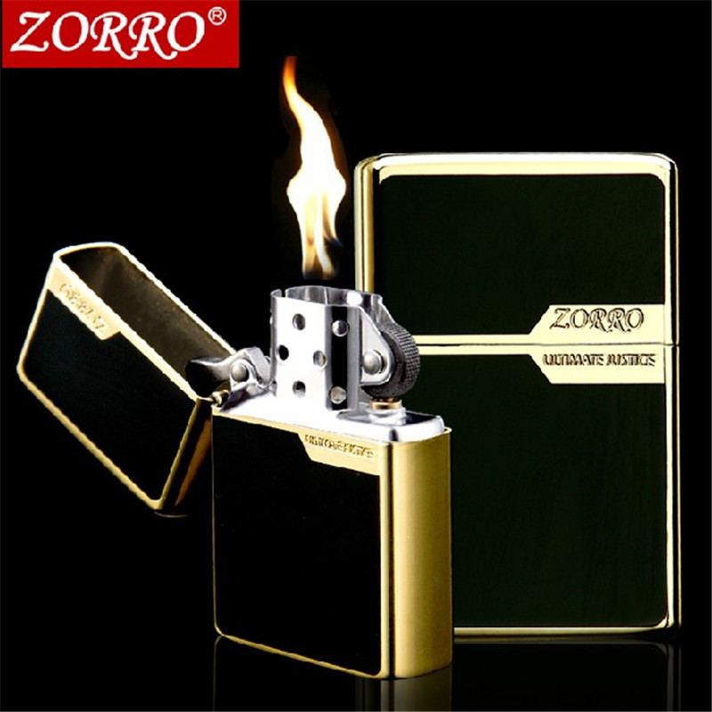 香港原装 zorro佐罗煤油打火机 色块超薄防风 个性创意 正品火机包邮