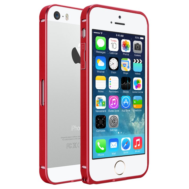 超薄手机5/5s苹果v超薄壳套iphone5/5s螺丝边框手机外壳法国红金属版中国永得宁系列-维亚陶瓦图片