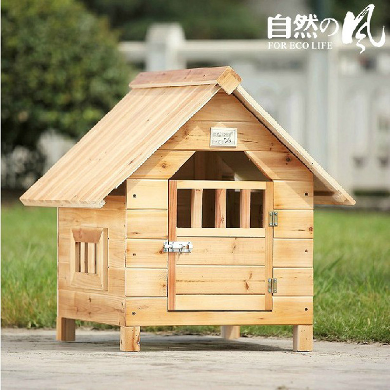 【自然の风】l号有门有窗木制狗屋 狗笼 狗窝 宠物屋