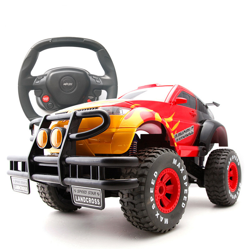 美嘉欣儿童玩具方向盘重力感应大型遥控越野车超大遥控玩具车陆地霸王