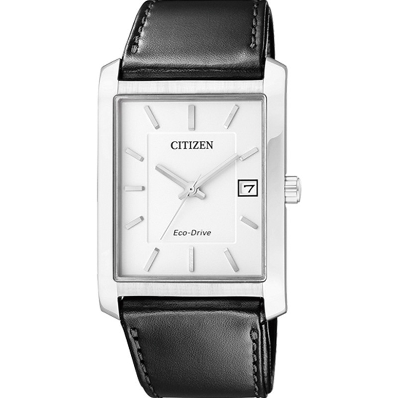 西铁城(citizen)手表 光动能小牛皮情侣表男表bm6780-07a