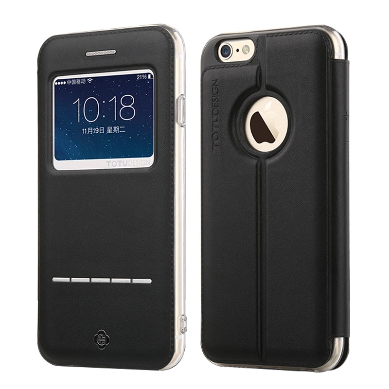 totu 手机壳翻盖手机套适用于苹果iphone6plus手机保护套5.5英寸 黑色
