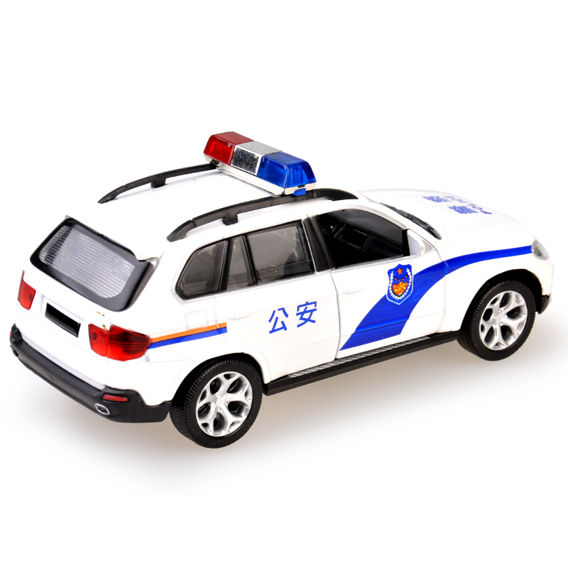 小汽车合金警车110声光回力