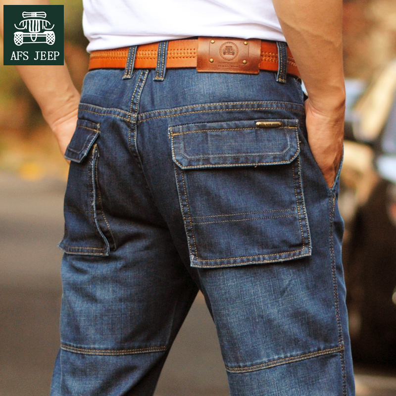 正品JEEP吉普男士牛仔裤秋