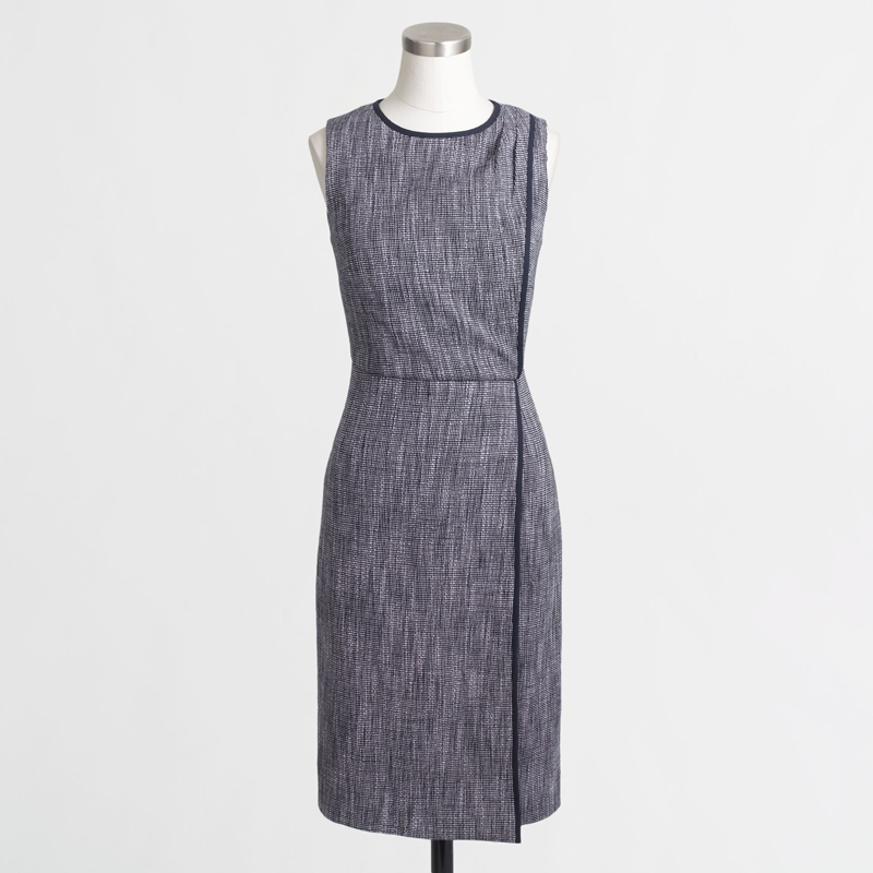 j.crew 轻质羊毛直筒连衣裙 灰色c2338 00