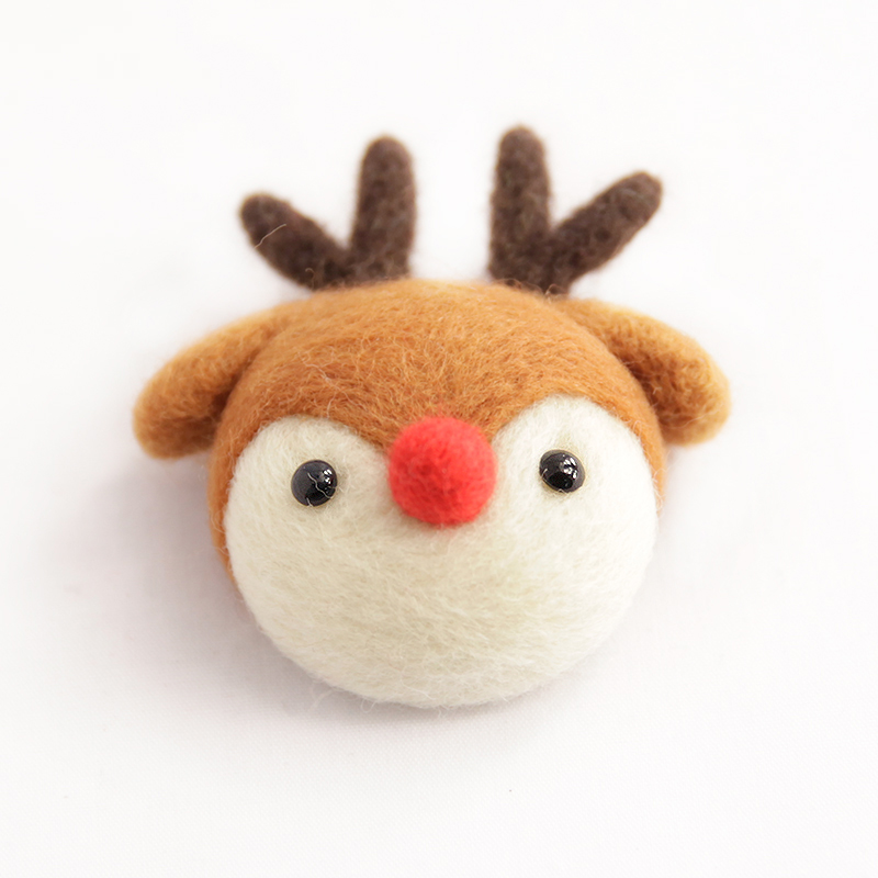 羊毛毡戳戳乐手工diy材料包圣诞礼物卡通小鹿口金包