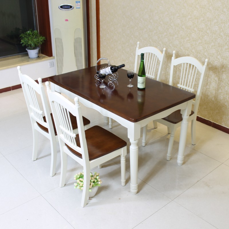 全实木餐桌椅组合水曲柳客厅餐桌餐椅现代简约