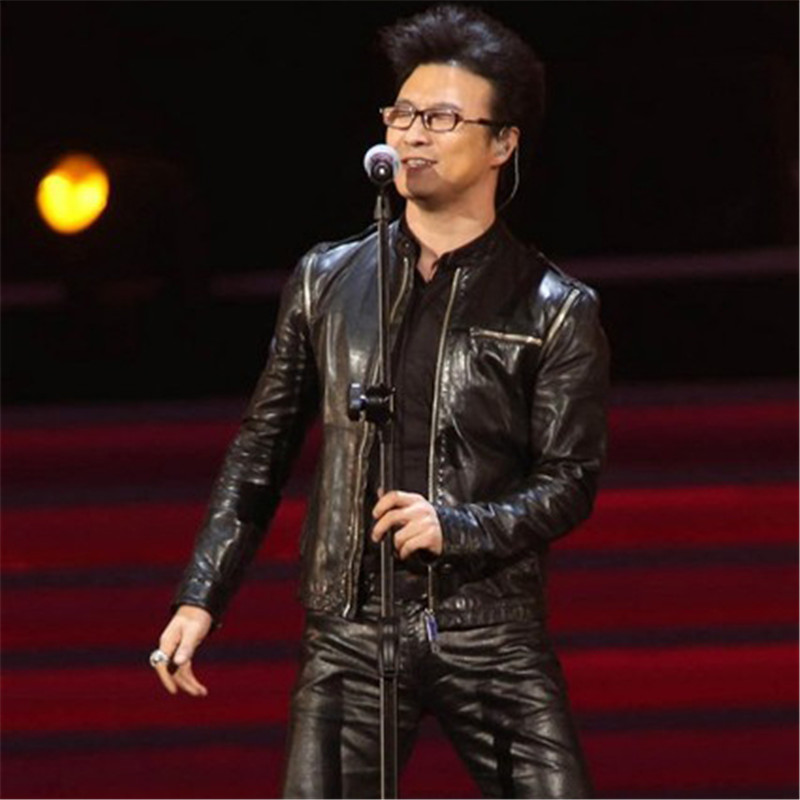 克林科斯2015春秋汪峰同款个性两穿皮衣潮流可拆卸时尚休闲男士皮衣图片