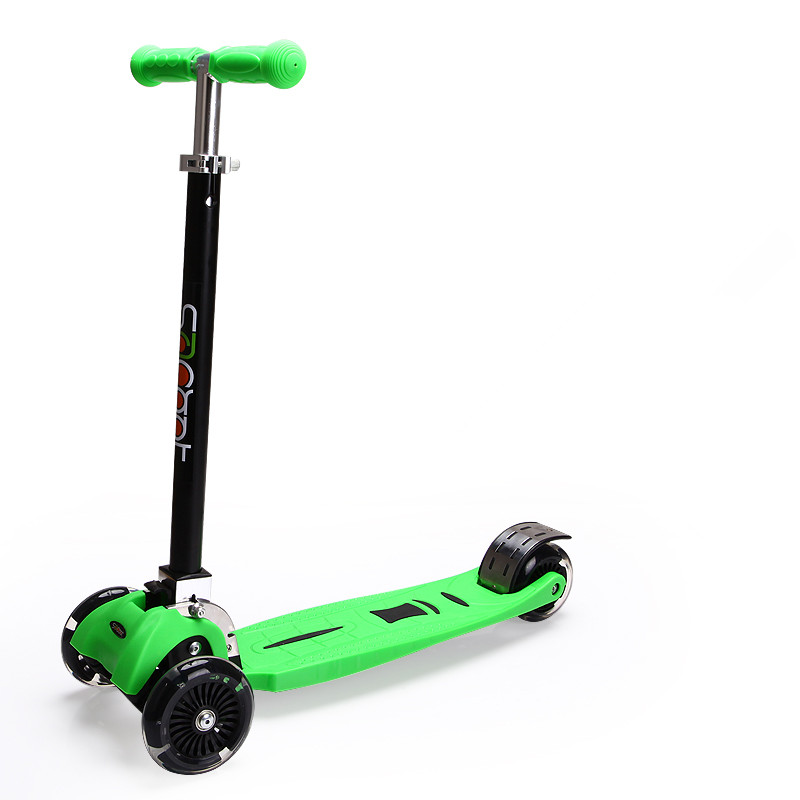童庆新款米高滑板车速高儿童滑板车升降折叠款 绿色