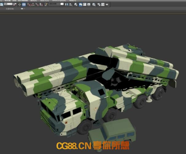 【3d模型】中国长剑10巡航导弹发射车 高模3dmax