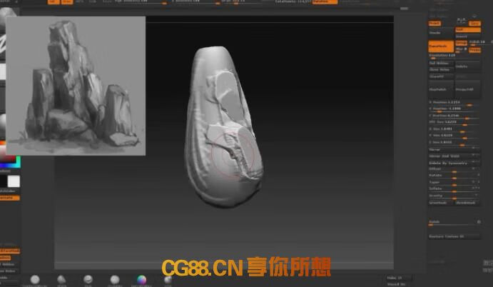 zbrush从入门到精通次时代山石雕刻技法教程