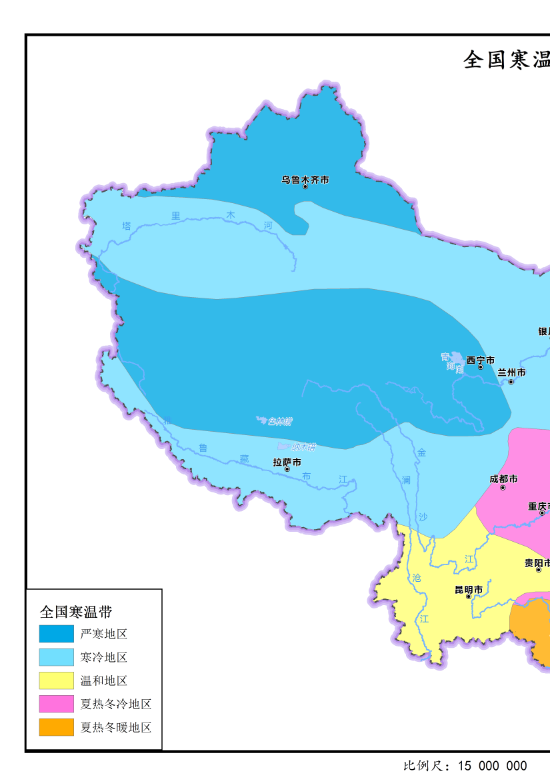全国寒温带分布高清图