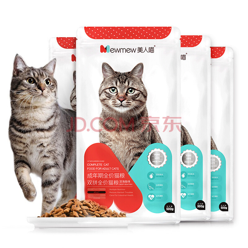 疯狂的小狗美人喵全价成年期蛋黄酥盛宴猫粮深海鱼味500g 疯狂的小狗美人喵猫主粮蛋黄酥双拼粮英短蓝猫深海鱼味全价成猫粮