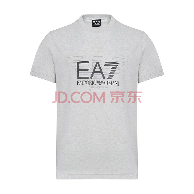 男装ARMANI EA7 阿玛尼男士混纺圆领短袖T恤3ZPT45 PJ30Z 3904 浅灰色 