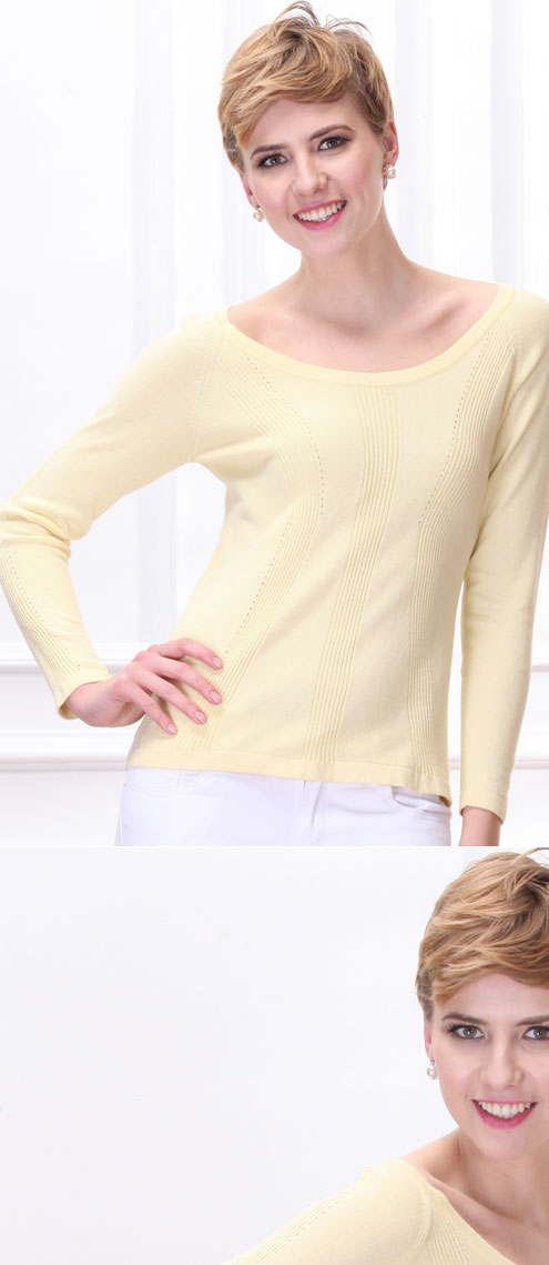 戈林斯丹   专柜秋季新品 女款修身时尚舒适针织衫W12-120 浅兰色 L/100
