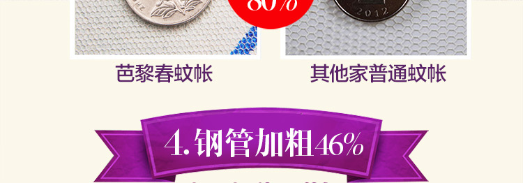 芭黎春 蚊帐  宫廷三开门不锈钢落地方顶纹账 1.8米床 夏日梦舞-玉 1.8m床