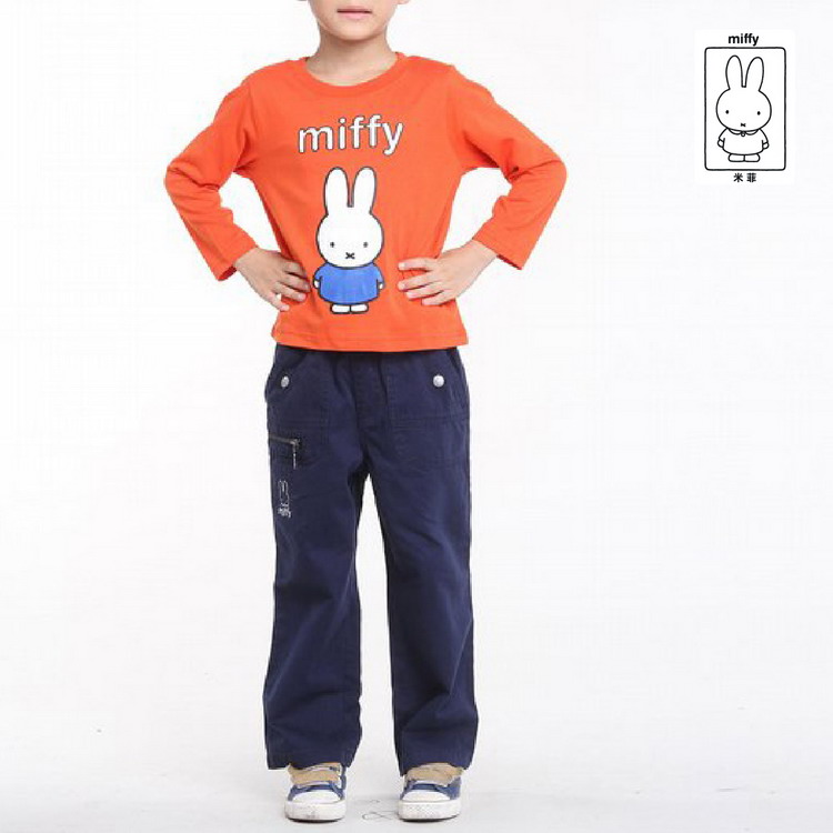 miffy米菲 童装 男童长袖印花套头t恤 md34a118 特价促销