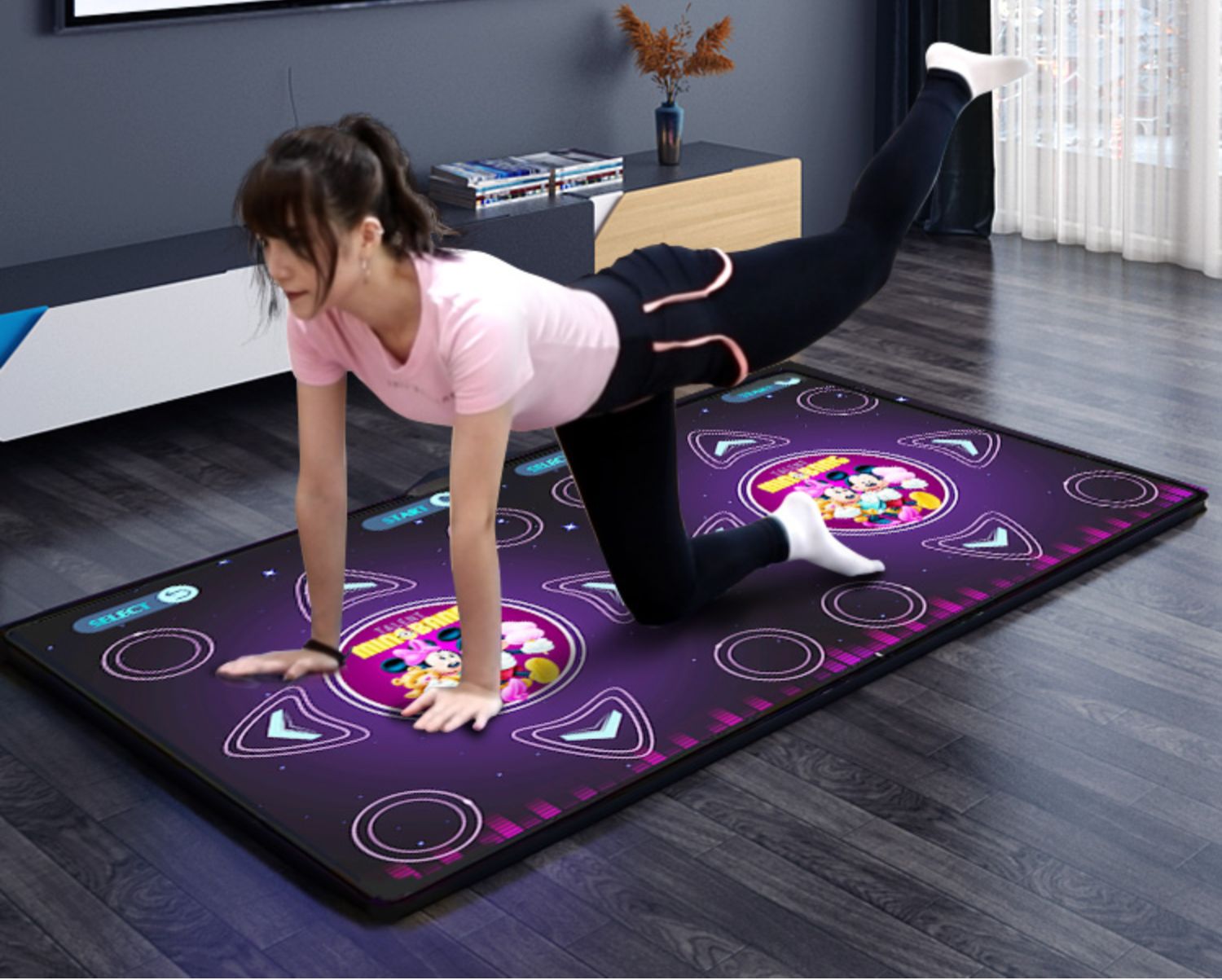 猛仕将跳舞毯电视机用家用双人无线体感游戏地毯运动款儿童带跑步垫tt