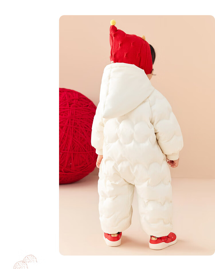 BALABALA Baby Onesie down Jacket, New Winter Outfit for Boys And Girls, Outdoor Romper, Crawling Suit, Festive Outfit for Visiting Elders 13