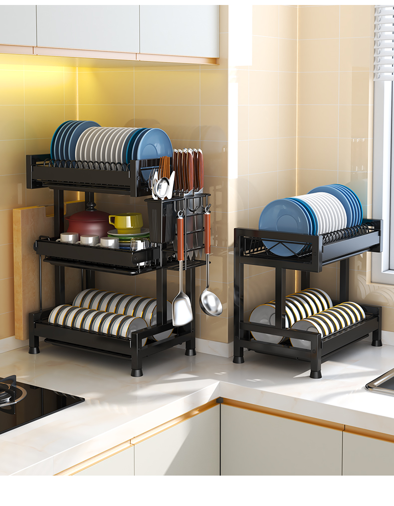 选茶家居厨房置物架碗架沥水架台面碗碟收纳架子晾放碗架刀架砧板架